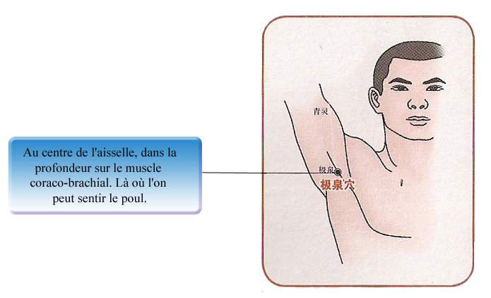 Massage Tuina: Où est le Point Ji Quan appartenant au méridien de coeur ? Location du point Ji Quan selon le masssage tuina
