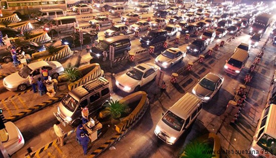 Embouteillage en Chine Queue de voitures en Chine
