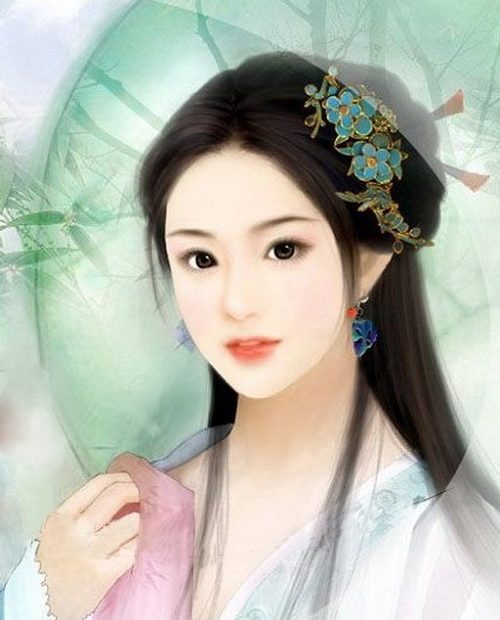 Dessin d'une belle chinoise