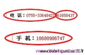 Numéro de téléphone chinois Numéros de téléphone fixe et de mobile chinois